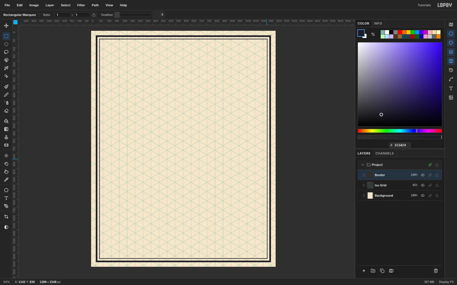 A thick dark border inset from the edge with a thin second rule just inside it