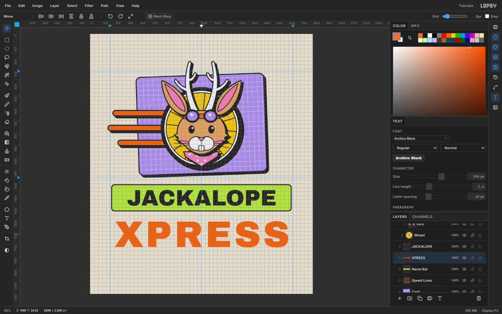 XPRESS in large orange Archivo Black with wide letter spacing below the JACKALOPE bar