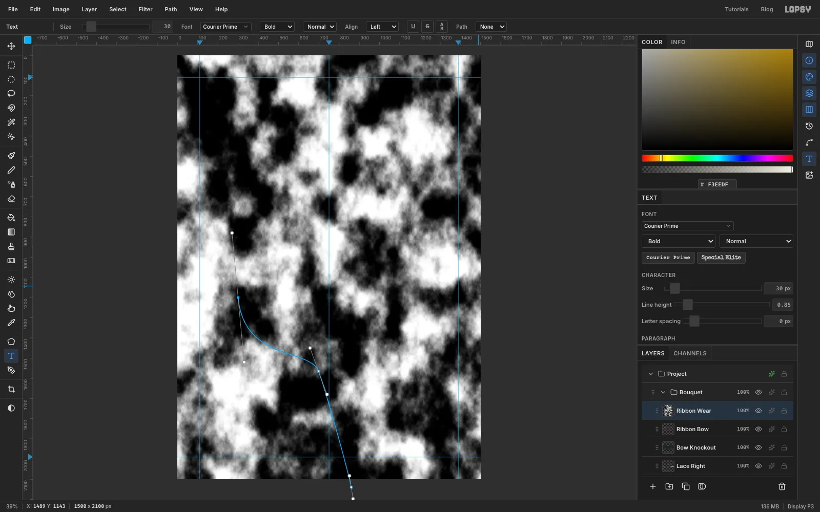 A full-canvas layer of soft grey clouds covering the card